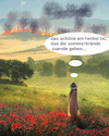 Cartoon: herbstanfang (small) by ab tagged europa,sommer,herbst,jahreszeit,hitze,süden,feuer,italien,griechenland,wetter,klima,katastrophe