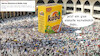 Cartoon: hot hadsch (small) by ab tagged mekka,kabba,kaba,islam,hitze,arabien,durst,kakao