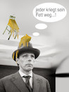 Cartoon: joseph b (small) by ab tagged beuys