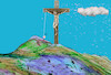 Cartoon: karfreitag (small) by ab tagged ostern,christentum,kreuzigung,zeitvertreib