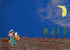 Cartoon: ladro di luna (small) by ab tagged luna,mond,dieb,ladro