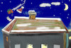 Cartoon: last christmas (small) by ab tagged xmas,christmas,santa,roof,chimney,night