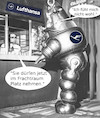 Cartoon: lufthansa rückflug garantie (small) by ab tagged corona,virus,fliegen,reise,urlaub,krank,sicherheit,lufthansa