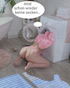 Cartoon: montag (small) by ab tagged wochenanfang,wäsche,kleidung,frau,chaos