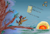 Cartoon: morgenpoesie (small) by ab tagged morgen,sonne,aufgang,vogel,gesang,begrüssung