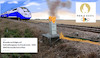 Cartoon: olympisches feuer (small) by ab tagged frankreich,olympiade,spiele,paris,tgv,bahn,zug,anschlag,feuer,terror