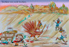 Cartoon: pilgrims horror (small) by ab tagged thanksgiving,pilgrim,turkey,eat,drug,madness