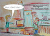 Cartoon: radikalisierung (small) by ab tagged fleisch,wurst,essen,metzgerei,ernährung,vegan,vegetarisch,mann,mädchen