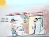Cartoon: rüdiger n. in madrid (small) by ab tagged europa,tourist,spanien,deutsch,essen,spezialität,restaurant,gast,ober