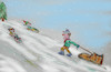 Cartoon: schusterschlitten (small) by ab tagged winter,schnee,schlitten,alternative,handwerk