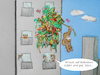 Cartoon: sommer in der stadt (small) by ab tagged sommer,urlaub,deutschland,daheim,balkon