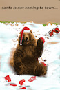 Cartoon: sorry kids (small) by ab tagged xmas,santa,bear,kill,dead,snow,slide