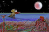 Cartoon: supermoon (small) by ab tagged moon,super,blue,red