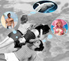 Cartoon: sur la plage (small) by ab tagged strand,plage,meer,mare,girls,femme,teenager,dream,summer,mer