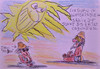 Cartoon: the guru (small) by ab tagged guru,indien,meditation