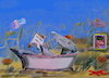 Cartoon: urlaubsplanung (small) by ab tagged hai,fisch,fressen,urlaub,schiff,reise,meer,ozean,touristen,passagiere