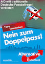 Cartoon: wahlkampf (small) by ab tagged wahl,kampf,plakat,fussball,regel,verbot