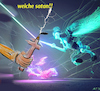Cartoon: war on toonpool (small) by ab tagged zeichenstift,analog,ki,art,kunst,digital