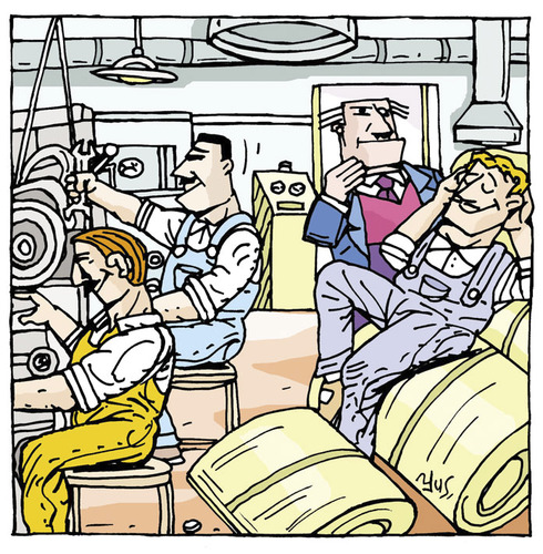 Cartoon: fabrika (medium) by pisko tagged isciler