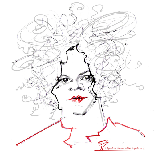 Cartoon: Jack White (medium) by ionutbucur tagged white,stripes,jack