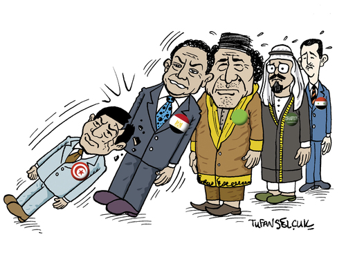 Domino effect By Tufan Selcuk | Politics Cartoon | TOONPOOL
