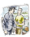 Cartoon: Conductor (small) by Tufan Selcuk tagged conductor,train,travel