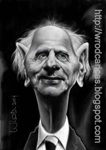 Cartoon: Karl Popper (medium) by WROD tagged philopher,caricature