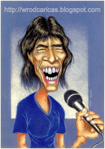 Cartoon: Mick Jagger (medium) by WROD tagged mick,jagger,the,rolling,stones