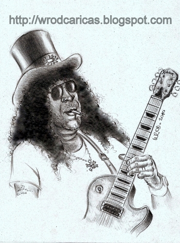 Cartoon: Slash (medium) by WROD tagged slash,guns,roses