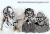 Cartoon: The Comrades (small) by WROD tagged fidel,castro,lula,alfred,newman