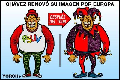 Cartoon: Chavez en Europa (medium) by trazosdeyorch tagged chavez