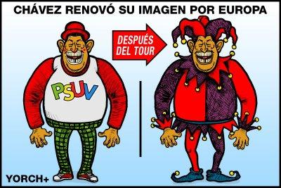 Cartoon: Chavez en Europa (medium) by trazosdeyorch tagged chavez