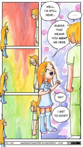 Cartoon: Imaginary Daughter 009 (medium) by karchesky tagged imaginary,daughter