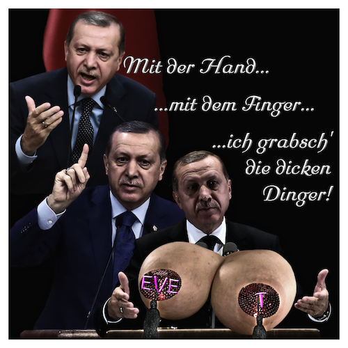 Cartoon: Grabbing Eve T. (medium) by Night Owl tagged recep,tayyip,erdogan,referendum,evet,hayir,türkei,verfassung,regierungspartei,akp,präsidialsystem,diktatur,sultanat