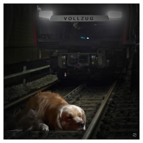 Cartoon: hundemüde (medium) by Night Owl tagged hund,zug,dog,train