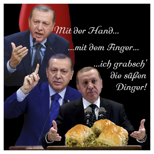 Cartoon: Ich grabsch... (medium) by Night Owl tagged erdogan,türkei,baklava