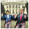 Cartoon: Straight Shooters (small) by Night Owl tagged anthony scaramucci donald trump us usa präsident kommunikationsdirektor communications director kommunikationschef weißes haus white house entlassung removal gefeuert fired the mooch