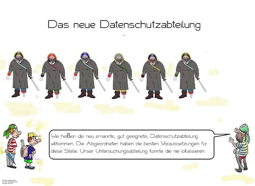 Cartoon: Das neue Datenshultzabteilung (medium) by paparazziarts tagged datenshultzabteilung