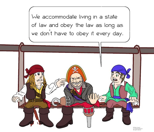 Cartoon: Rule of Law (medium) by paparazziarts tagged rule,of,law,outlaw,piracy,intellectual,property,terrorism