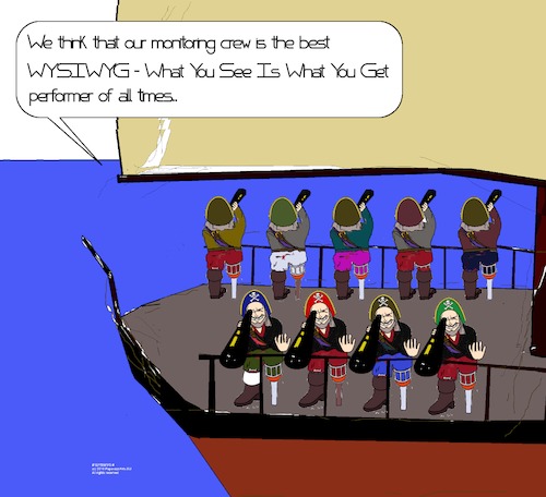 Cartoon: WYSIWYG (medium) by paparazziarts tagged wyiswyg,acronym,what,you,see,is,get,property,crime,theft,intellectual,piracy