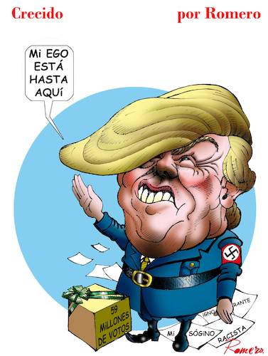 Cartoon: complejo hitleriano (medium) by Romero tagged trump,caricatura,dibujo,mexico,estados,unidos,politica,internacional
