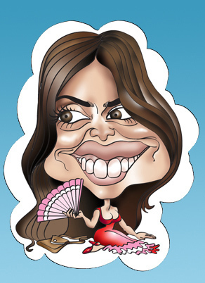 Cartoon: Penelope Cruz (medium) by Romero tagged penelope,cruz,portrait,woman,art,caricature,girl,love