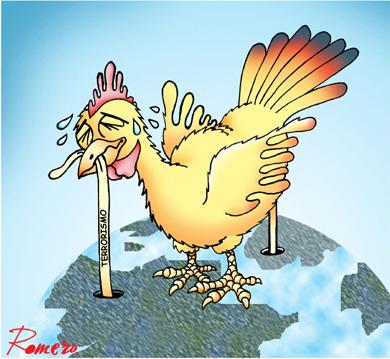 Cartoon: Politica internacional actual (medium) by Romero tagged politica,mundo,internacional