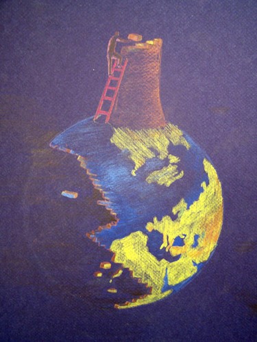 Cartoon: worl dead (medium) by yukselcengiz tagged dünya,insan,son