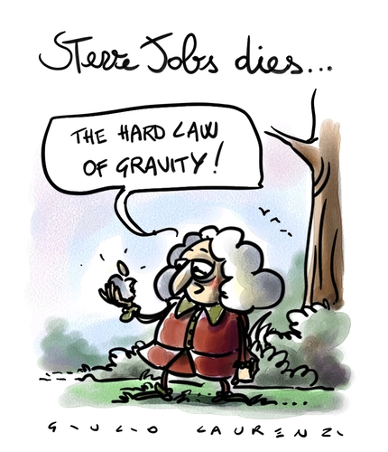 Cartoon: Apple (medium) by Giulio Laurenzi tagged steve,jobs,apple