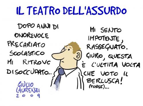 Cartoon: Caro Precario (medium) by Giulio Laurenzi tagged politics
