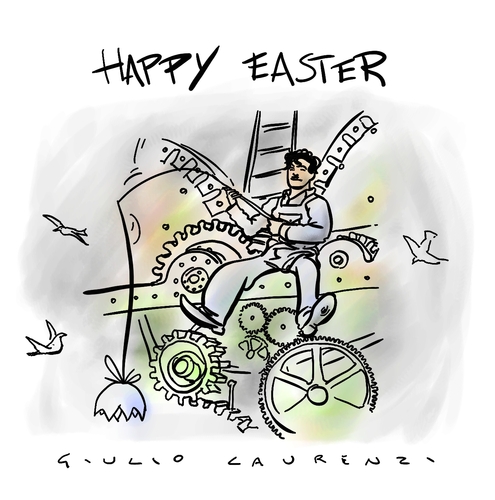 Cartoon: Happy Easter (medium) by Giulio Laurenzi tagged easter,2010