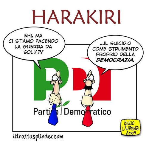 Cartoon: Harakiri (medium) by Giulio Laurenzi tagged politics