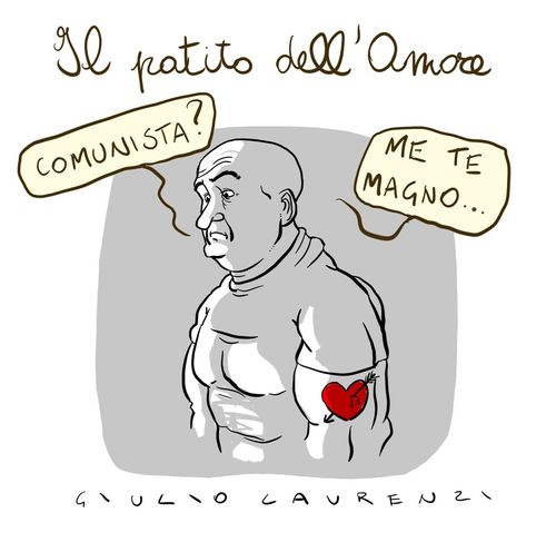 Cartoon: Il patito dell amore... (medium) by Giulio Laurenzi tagged communista