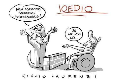 Cartoon: IoeDio (medium) by Giulio Laurenzi tagged politics,religion,god